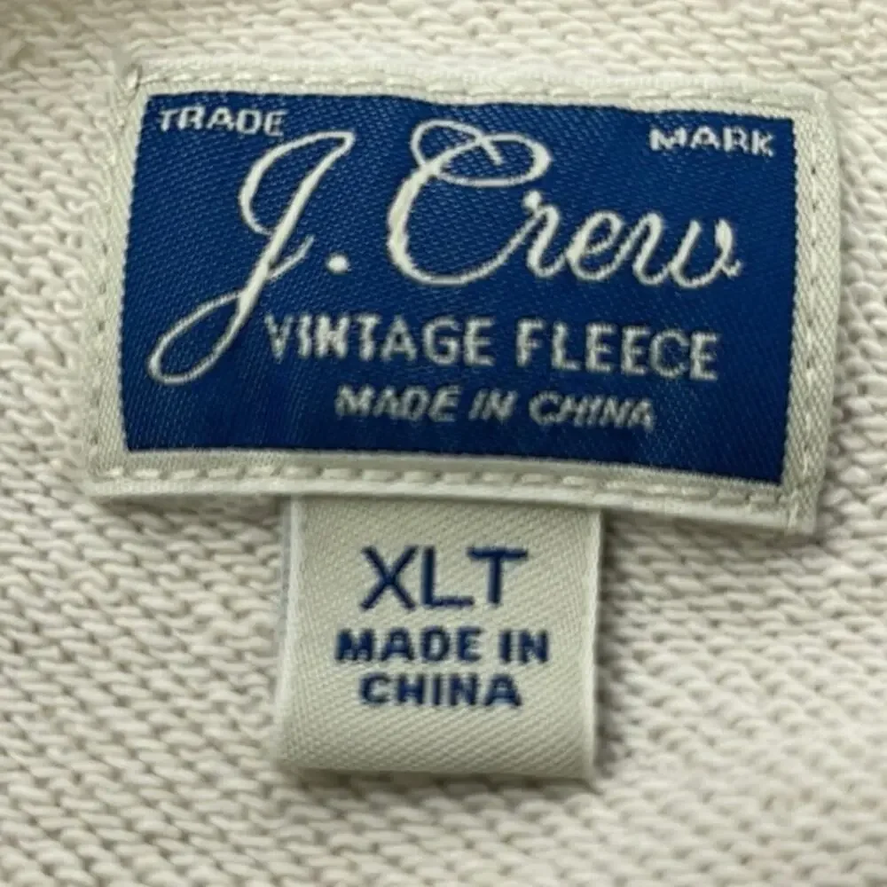 J.Crew Vintage Fleece Cotton‎ Sweatshirt Henley Size XLT